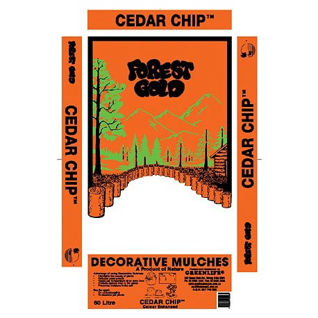 Greenlife Cedar Chip Mulch 60 Litres