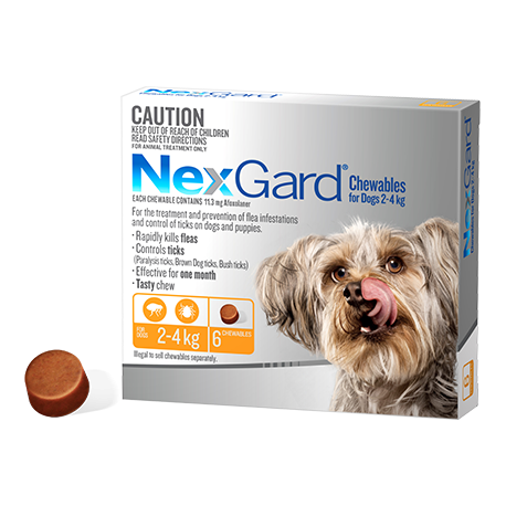 Nex-Gard Flea And Tick Chews For Very Small Dog 2-4kg