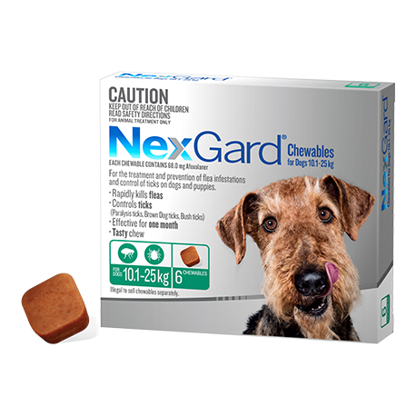 Nex-Gard Flea And Tick Chews For Medium Dog 10.1-25kg