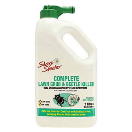 Sharp Shooter Complete lawn Grub & Beetle Killer. 2L Active Constituent.