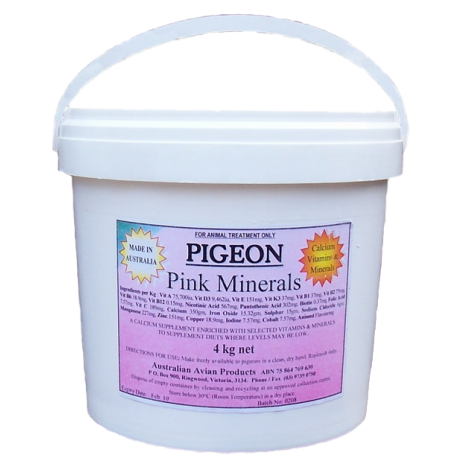 Australian Avian Pigeon Pink Minerals