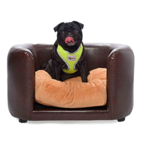 PetObsessed Chocolate Indulgence PVC Leather Dog Sofa