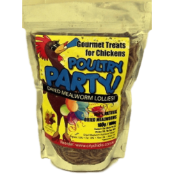 Poultry Party Dried Mealworm Lollies 200g