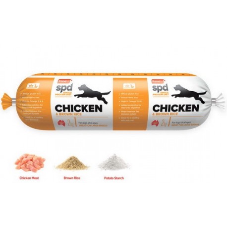 Prime100 SPD Chicken & Brown Rice Roll 2kg