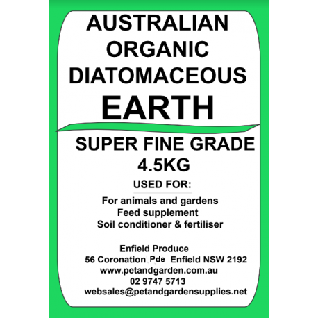 Australian Organic Diatomaeous Earth (Super Fine) 4.5kg