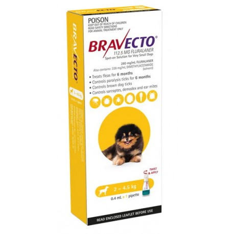 Bravect-o Flea & Tick Chew For Extra Small Dogs Single Chew